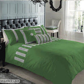 3 Pcs Sequence lace duvet set - Green
